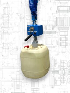 Sistema di presa con gancio per fusti per manipolatori pneumatici Maniflex